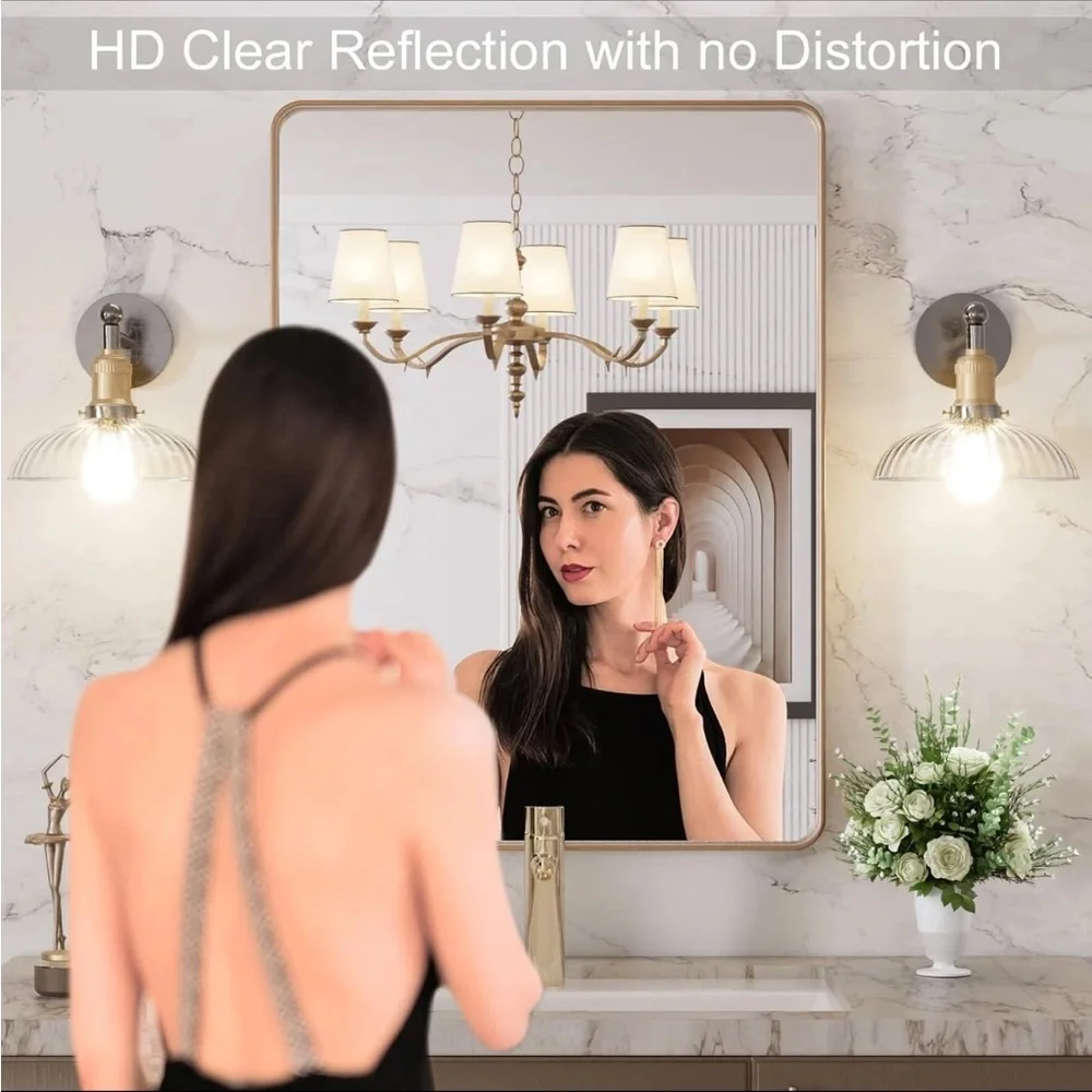 Elegant silver Framed Bathroom Mirror